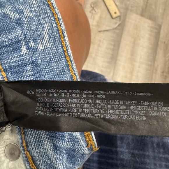 Zara Woman Distressed Light Wash Denim Skirt Size US 5 - Picture 4 of 12